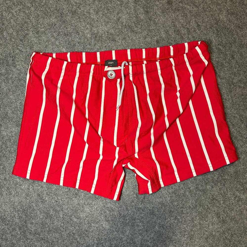 JOOP! Men’s Red & White Striped Swim Shorts – Size XXL (8/10 Condition)